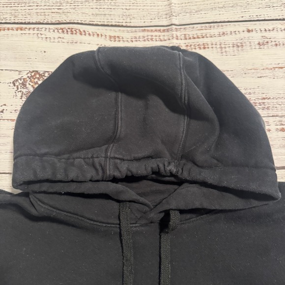 Nike Hoodie Swoosh Logo Pullover Hooded Sweatshirt Black Men's Size 2XL - Picture 2 of 15